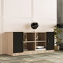Hanah Home Conjunto de Muebles de Oficina Vo10-Ob Roble y Negro